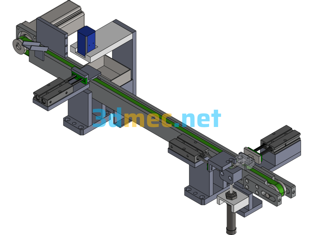 Automatic Sorting NG Conveyor Belt Material Separation Structure - 3D Model SolidWorks Free Download