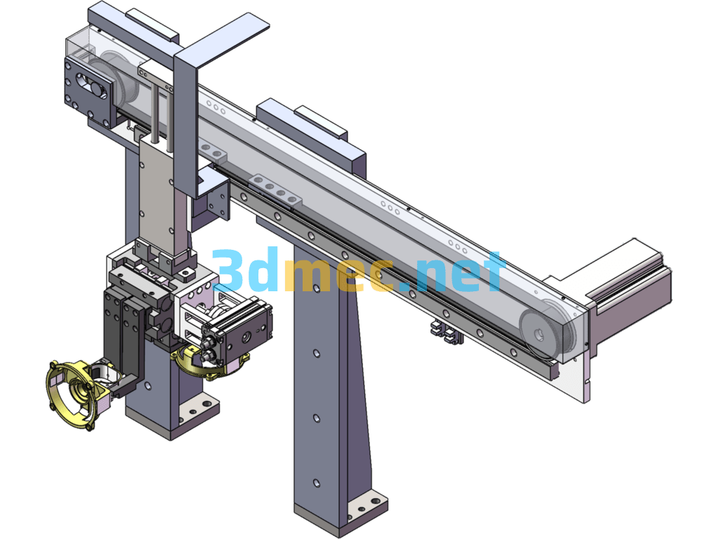 Automatic Synchronous Wheel Reclaiming Robot - 3D Model SolidWorks Free Download