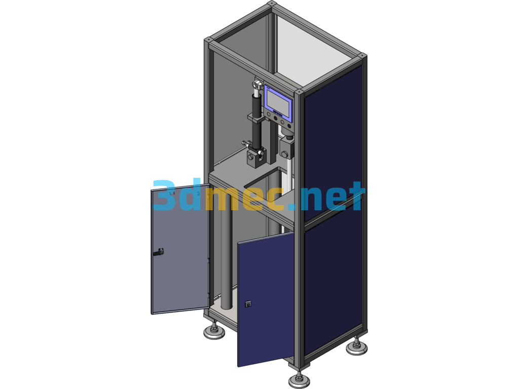 Cylinder Pull-Off Test Machine - 3D Model SolidWorks Free Download