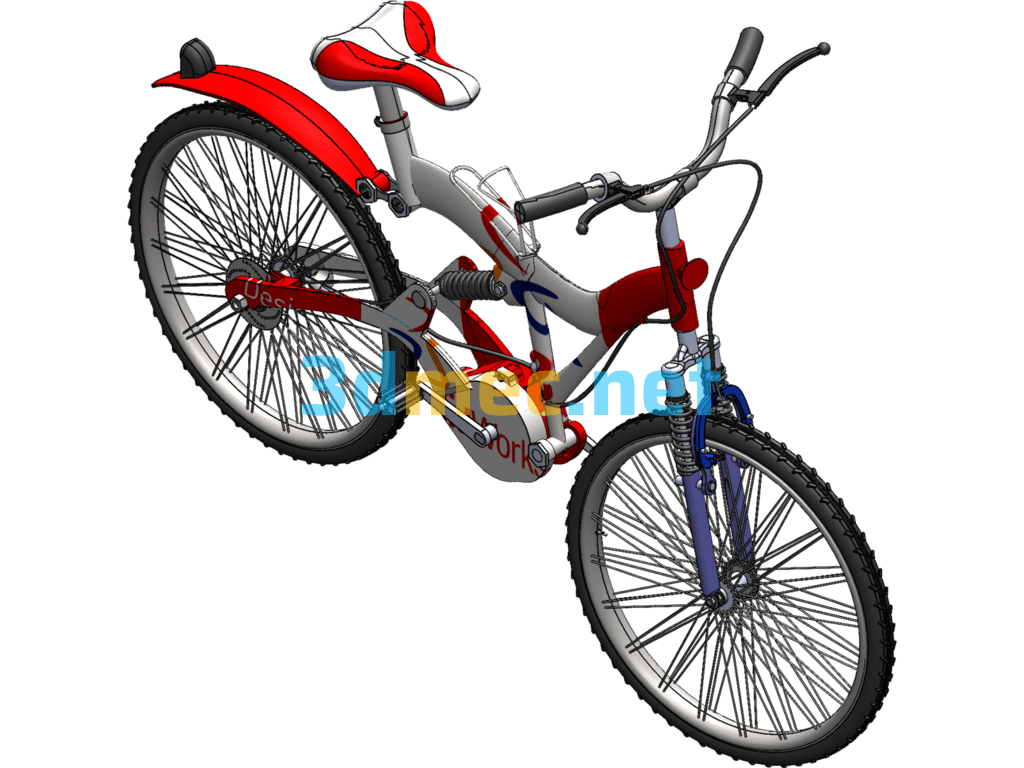 Mountain Biking - 3D Model SolidWorks Free Download