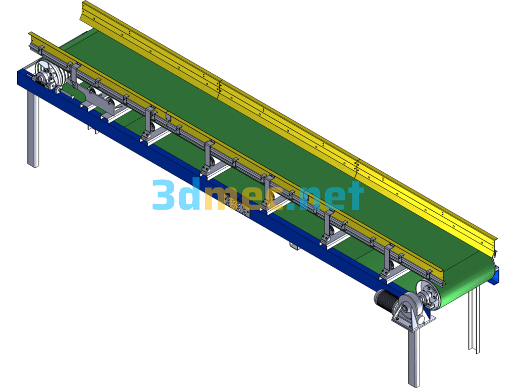 H21 Belt Conveyor - 3D Model SolidWorks Free Download