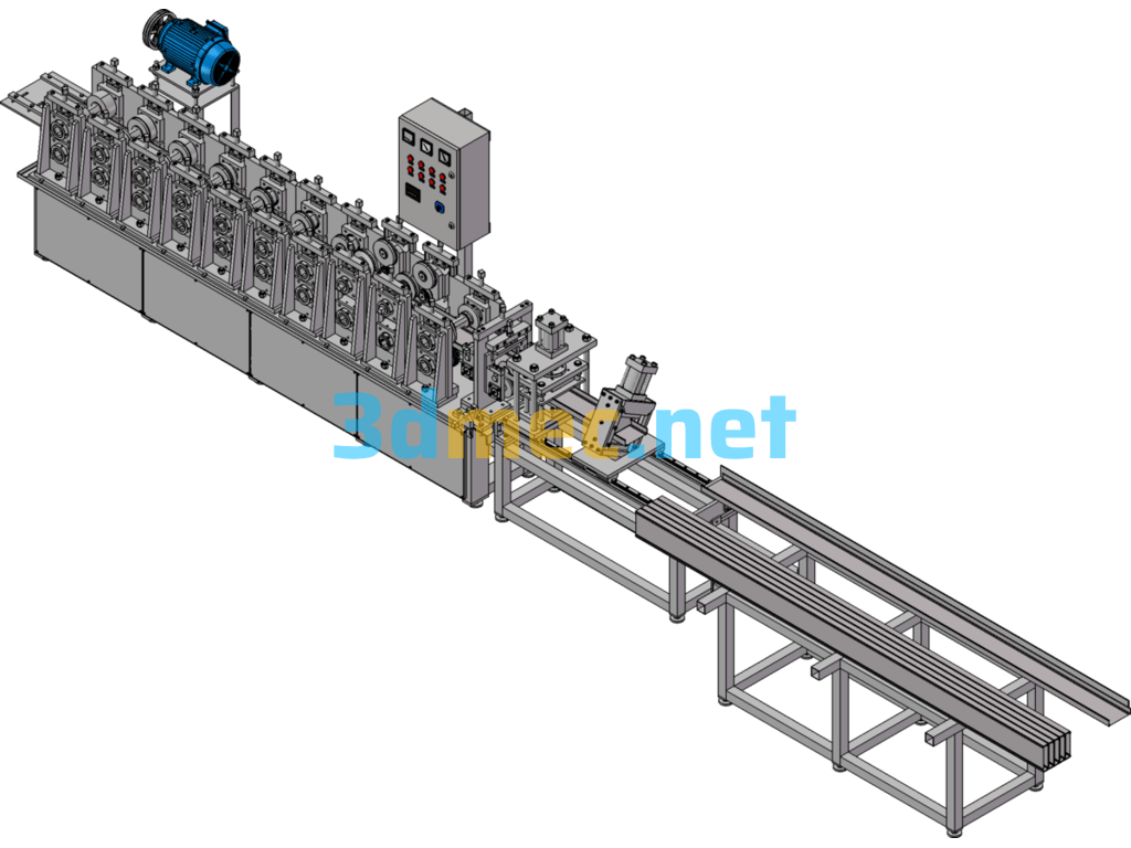 Gypsum Board Roll Forming Machine (Gypsum Board Roll Forming Machine) - 3D Model SolidWorks Free Download