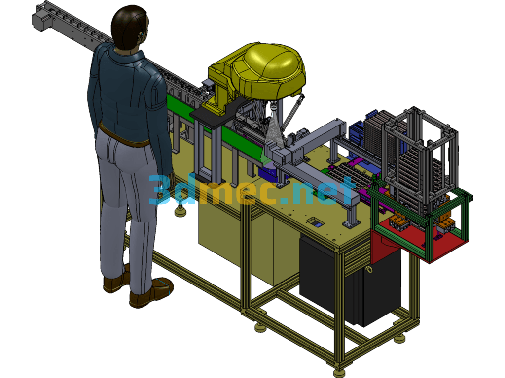 JB-ZHJ001 Automatic Assembly And Cartoning Machine - 3D Model SolidWorks Free Download