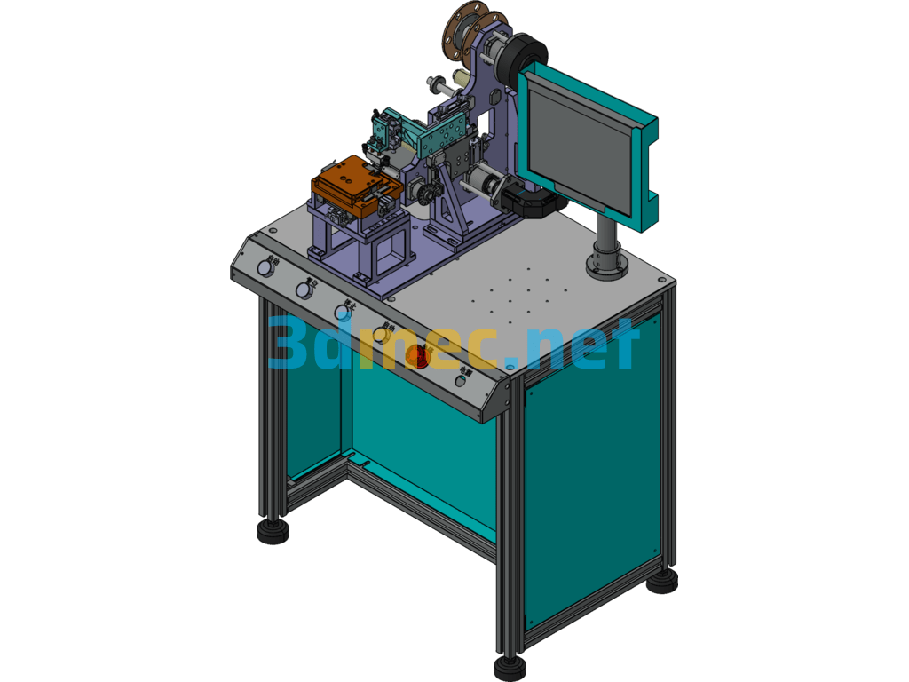 Electronics Industry Film Laminating Machine, Labeling Machine - 3D Model SolidWorks Free Download