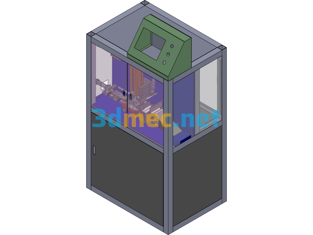 Mobile Phone Battery Label Peeling Machine - 3D Model SolidWorks Free Download