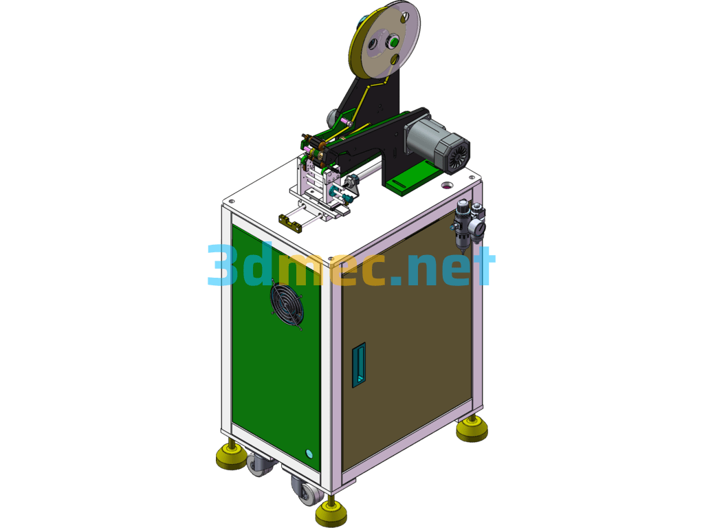 Motor Rotor Polishing Machine (Small Motor Surface Polishing Equipment) - 3D Model SolidWorks Free Download