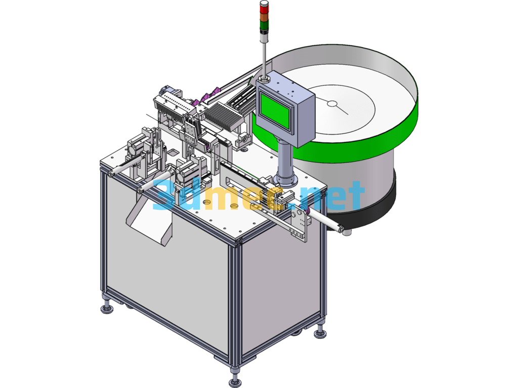 Fully Automatic Threading Machine - 3D Model SolidWorks Free Download