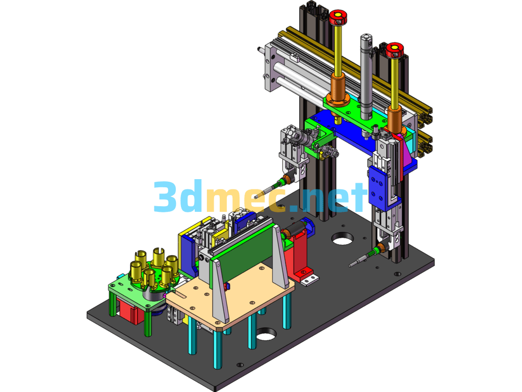 Motor Rotor Detection And Transplanting Equipment - 3D Model SolidWorks Free Download