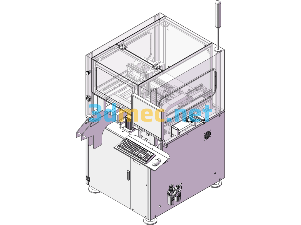 Electronic Component Placement Machine/Mounting Machine (PCBA Circuit Board Mounting Component Equipment) - 3D Model SolidWorks Free Download