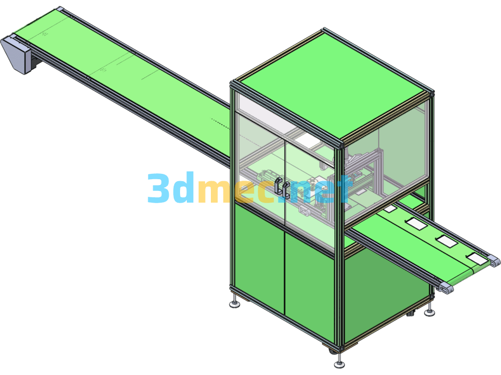 Mobile Phone AOI Backlight Module Inspection Machine (Visual Inspection Equipment) - 3D Model SolidWorks Free Download