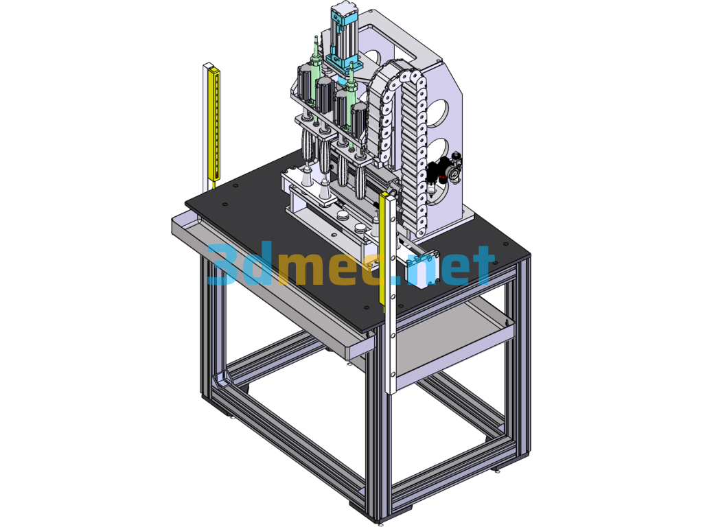 Riveting Press Machine - 3D Model SolidWorks Free Download