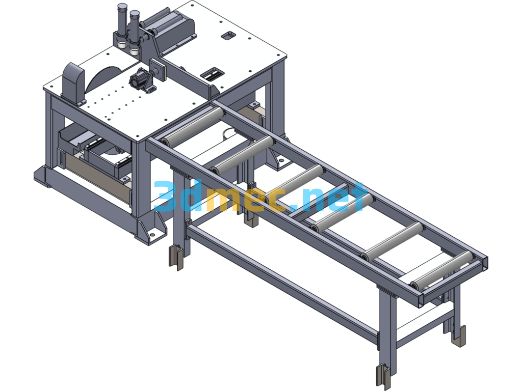 Precision 12-Inch Aluminum Cutting Machine, Aluminum Sawing Machine - 3D Model SolidWorks Free Download