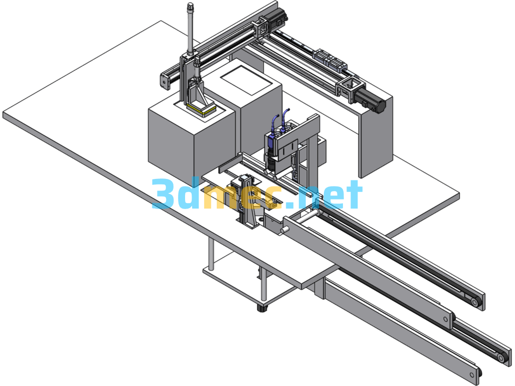 12-Cell Battery Stacking Mechanism Solution - 3D Model SolidWorks Free Download