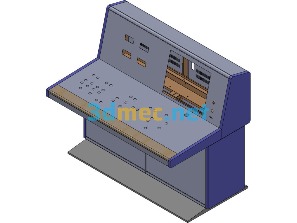 Complete Set Of Drawings For Electrical Operation Panel - 3D Model SolidWorks Free Download