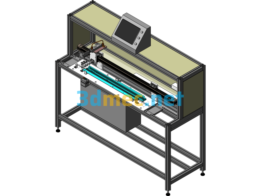 Automobile Sunroof Guide Rail Oiling Machine - 3D Model SolidWorks Free Download