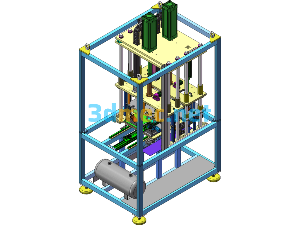 Two-Station Hot Riveting Welding Machine - 3D Model SolidWorks Free Download