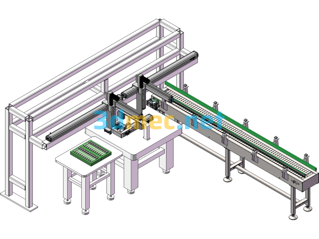 Shaft Diameter Detection Equipment Design Project Plan - 3D Model SolidWorks Free Download