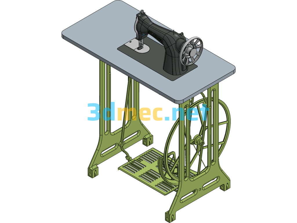 Sewing Machine - 3D Model SolidWorks Free Download