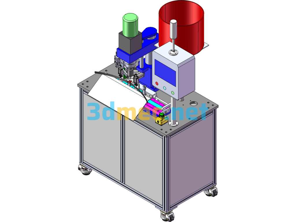 Wiper Center Bracket Riveting Machine - 3D Model SolidWorks Free Download