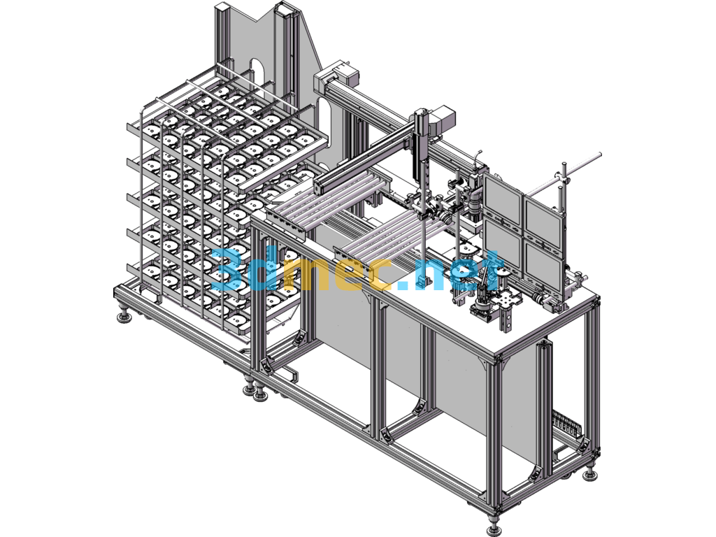 Automatic Visual Inspection Equipment For Materials - 3D Model SolidWorks Free Download