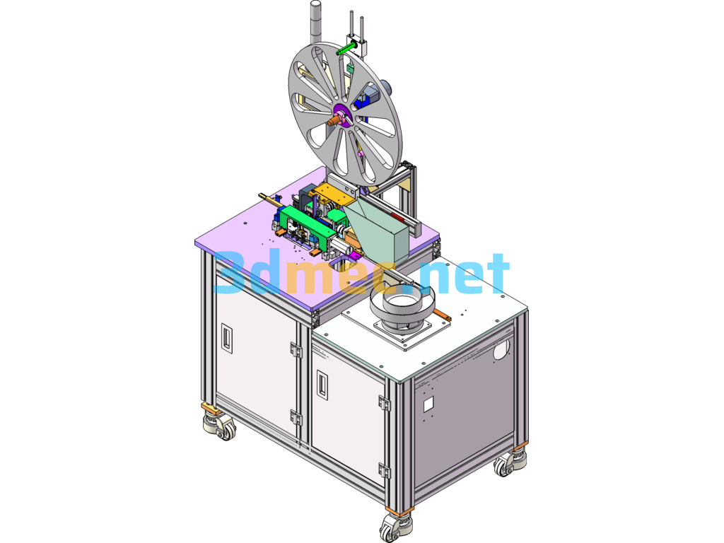 SMD Fully Automatic Carrier Tape Packaging Machine - 3D Model SolidWorks Free Download