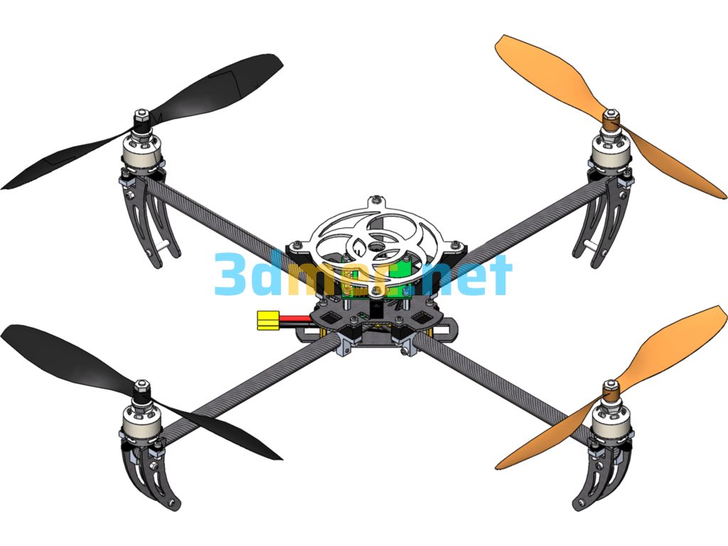 Custom Quadcopter Drawings - 3D Model SolidWorks Free Download