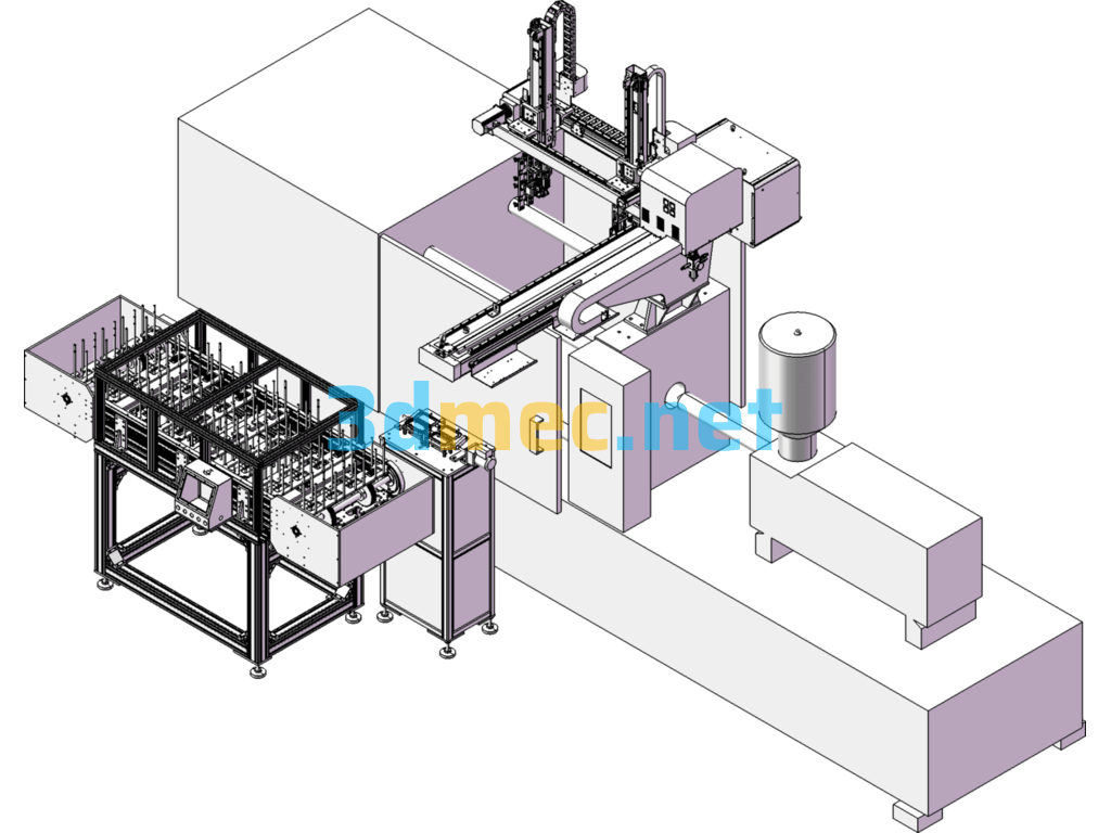 Robotic Palletizer (Taking Out Mechanism, Folding Mechanism) - 3D Model SolidWorks Free Download