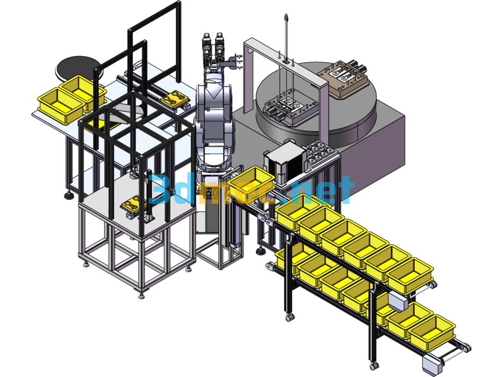 Machine Tool Reclaiming Robot - 3D Model SolidWorks Free Download