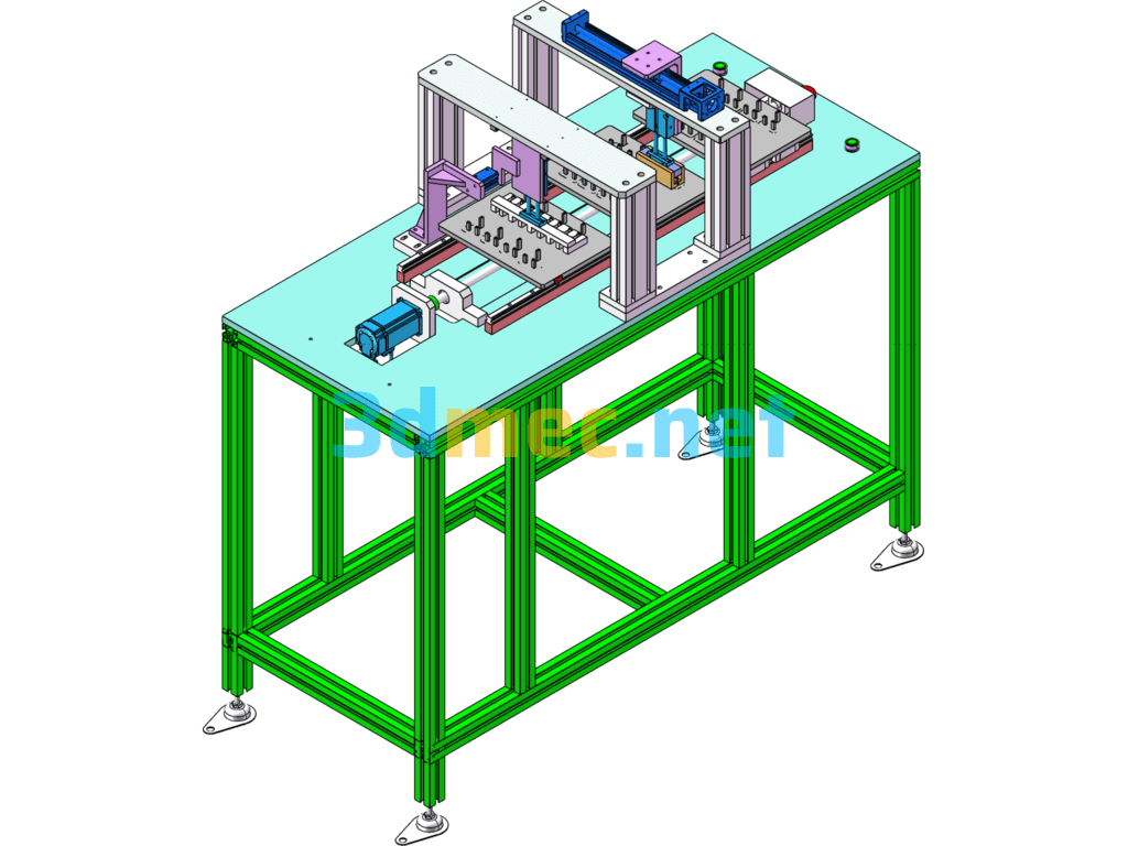 Socket Deburring And Grinding Machine Equipment (Three Stations) - 3D Model SolidWorks Free Download