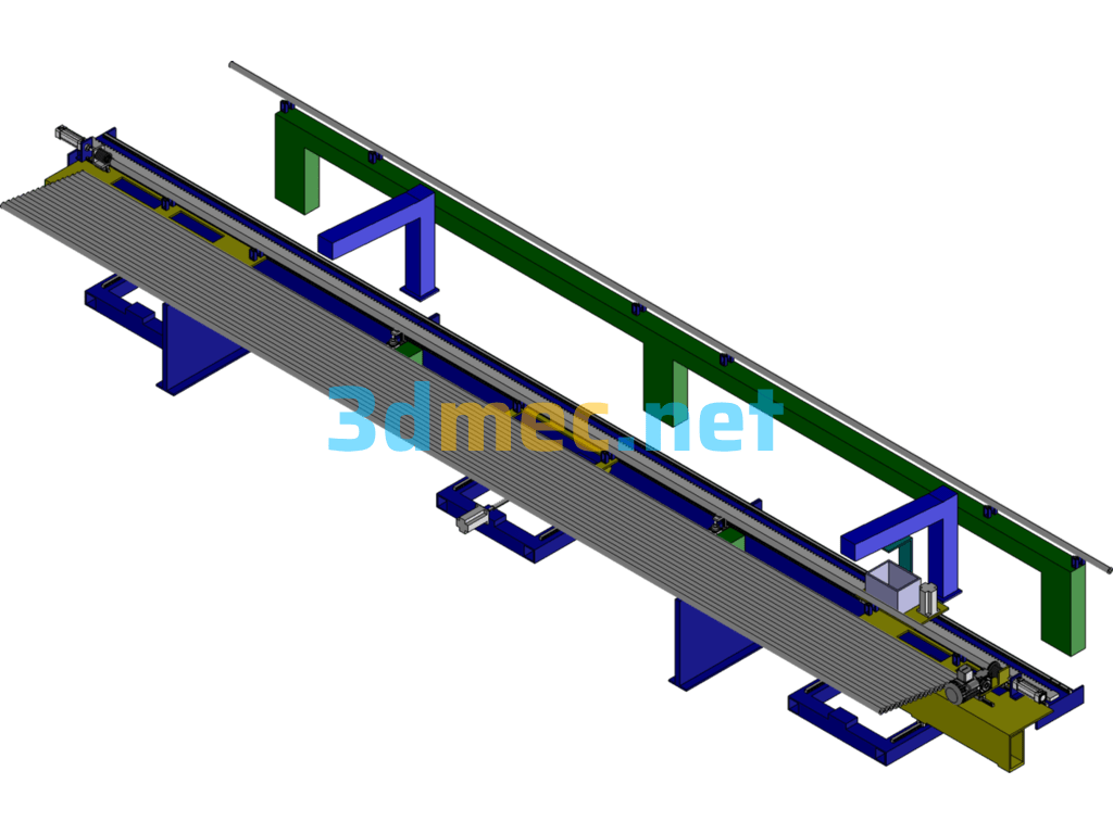 Steel Pipe Flaw Detection Testing Equipment (Steel Pipe Flaw Detector) - 3D Model SolidWorks Free Download