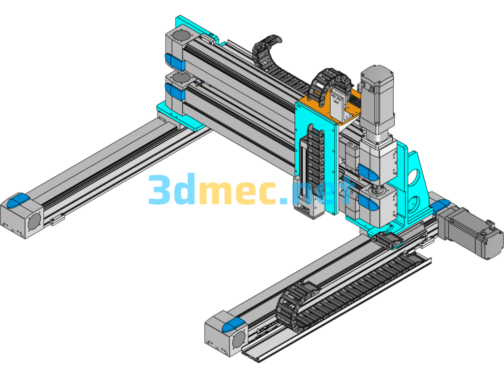 Three-Axis Gantry Robot - 3D Model SolidWorks Free Download