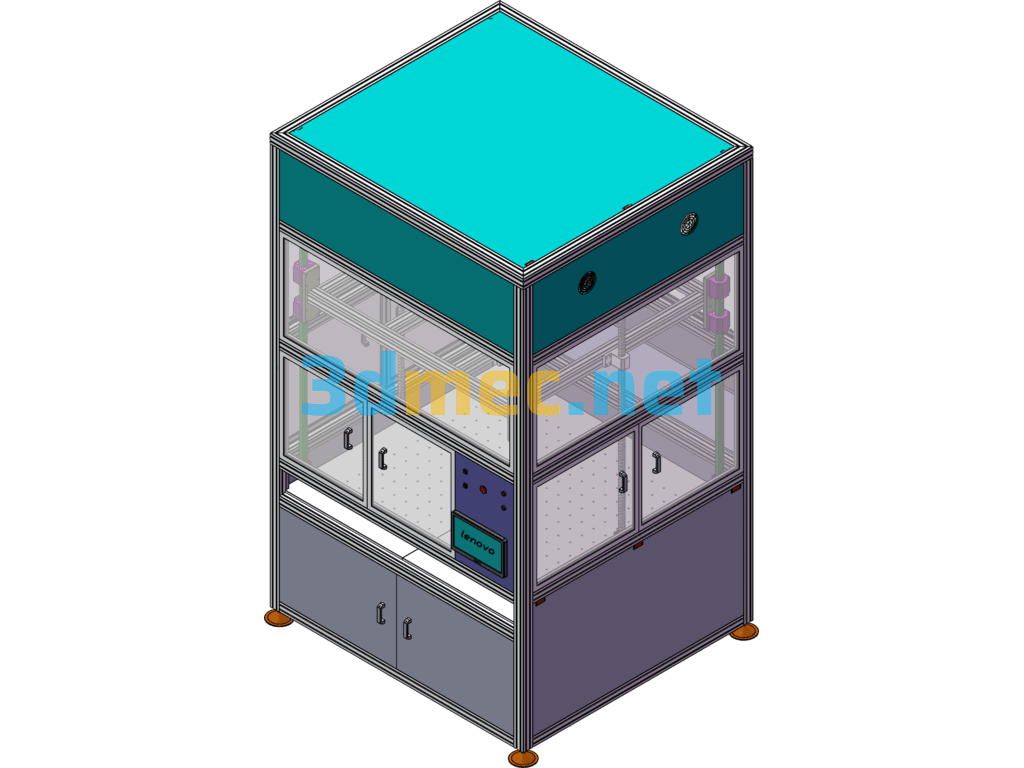 Large Laser Marking Machine Housing - 3D Model SolidWorks Free Download