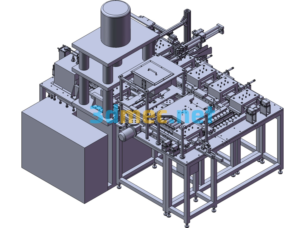 Automatic Stamping Production Line - 3D Model SolidWorks Free Download