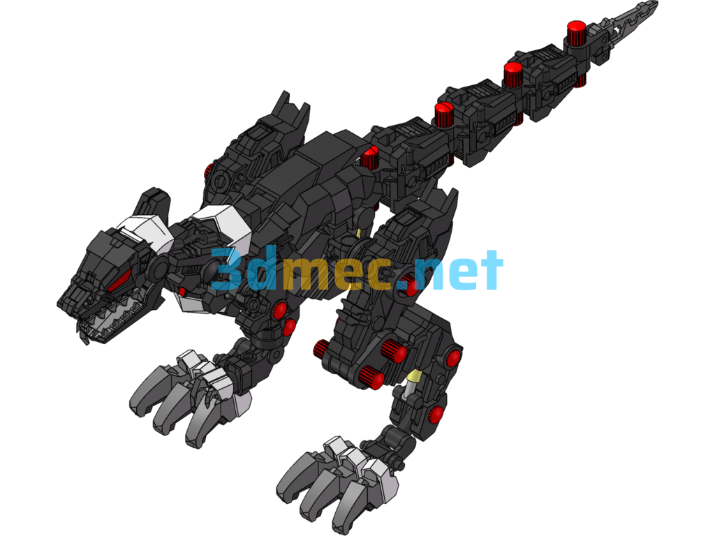 ZOIDS Tyrannosaurus Robot - 3D Model SolidWorks Free Download