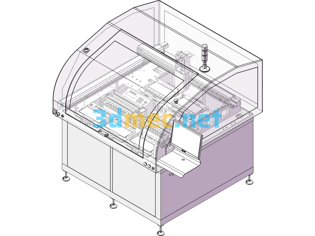 IC Automatic Burning Machine - 3D Model SolidWorks Free Download