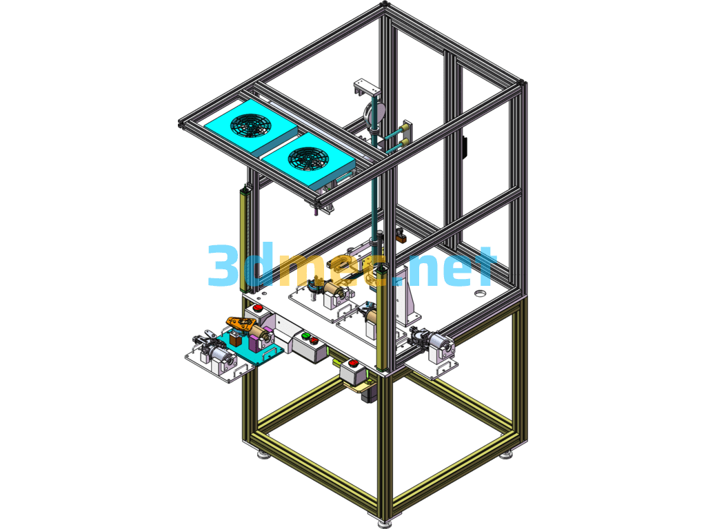 Automatic Nut Tightening Machine - 3D Model SolidWorks Free Download