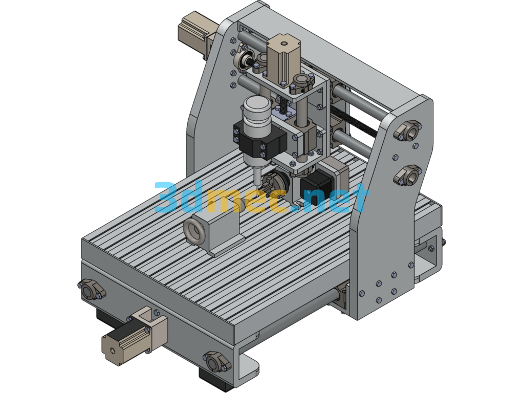 4-Axis Milling Machine - 3D Model SolidWorks Free Download