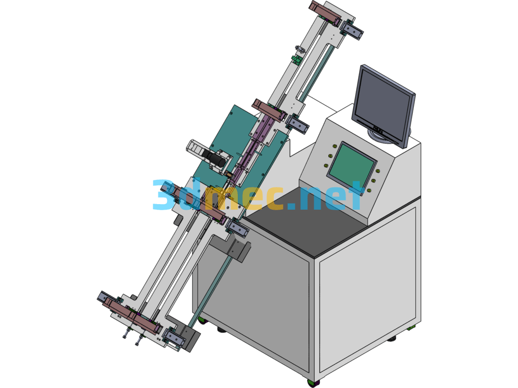 Automatic Detection Pipe Loading Machine Blanking Testing Machine - 3D Model SolidWorks Free Download