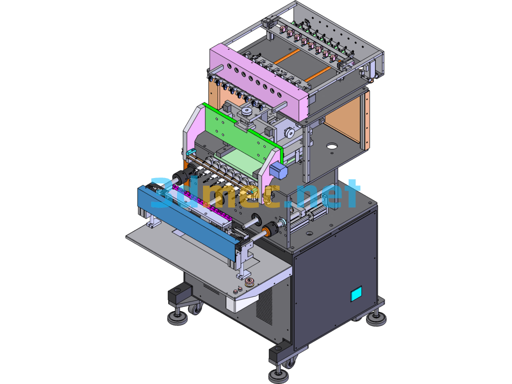 Eight-Axis Fully Automatic Winding Machine - 3D Model SolidWorks Free Download