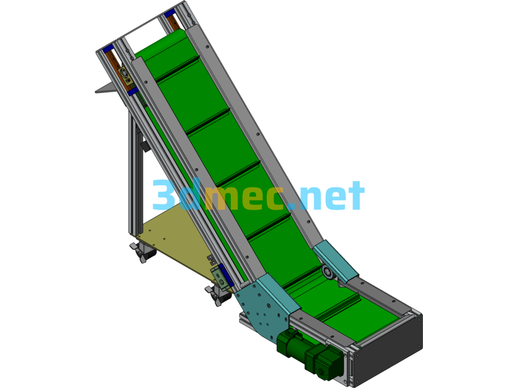 Climbing Belt Conveyor - 3D Model SolidWorks Free Download