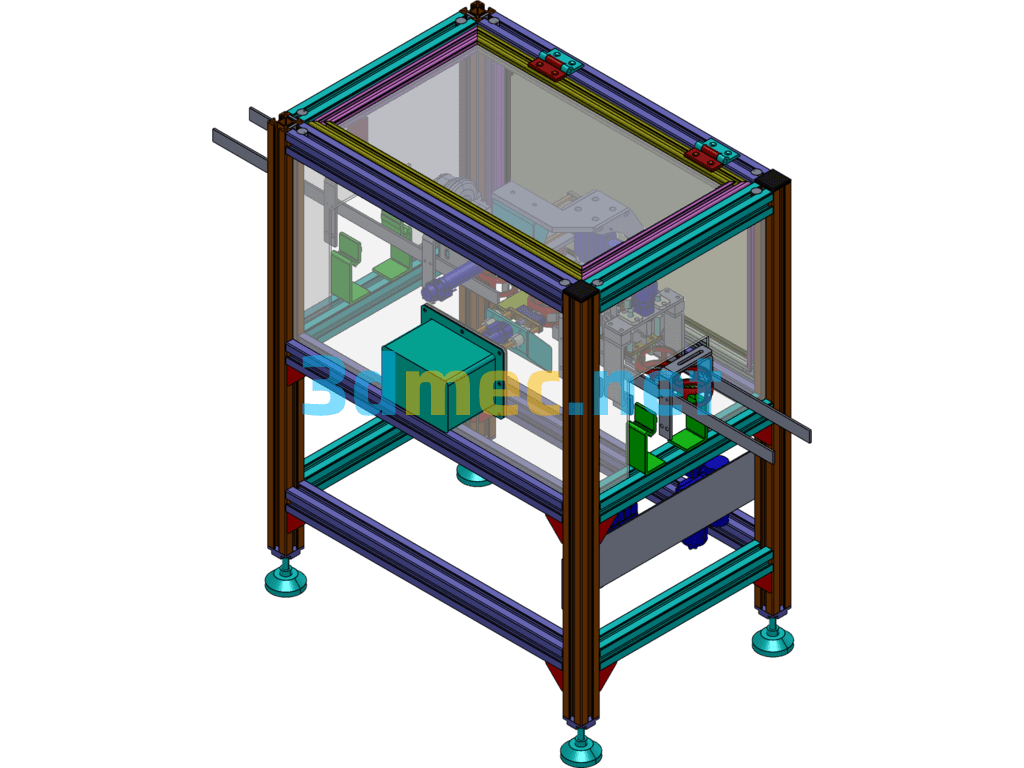 Chain Conveyor (Chain Feeder) - 3D Model SolidWorks Free Download