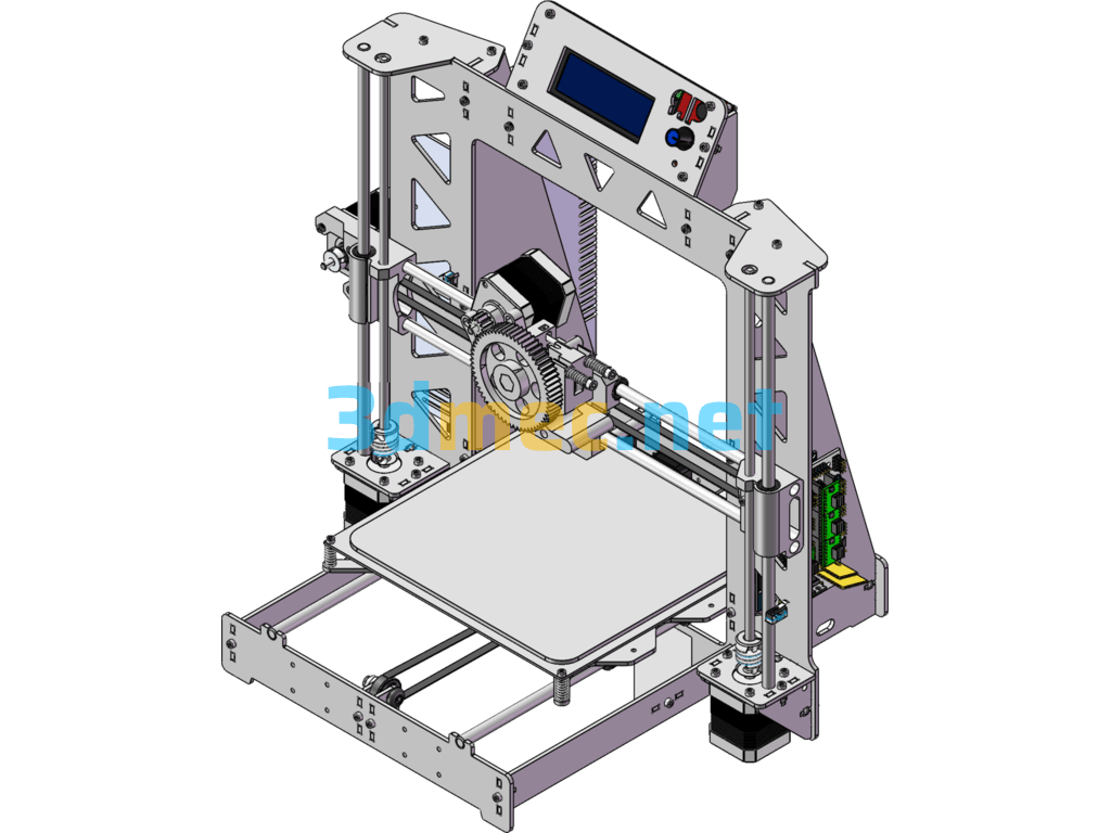 RepRap Prusa I3 3D Printer - 3D Model SolidWorks Free Download