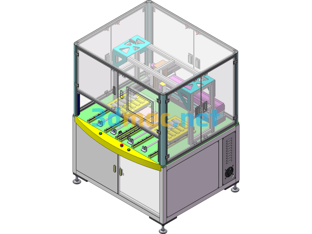 Labeling Equipment (Automatic Labeling Machine) - 3D Model SolidWorks Free Download