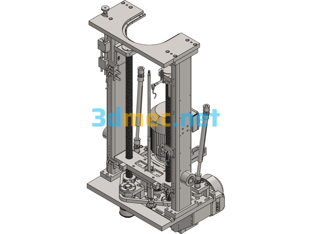 Motor Gear Transmission Mechanism - 3D Model SolidWorks Free Download