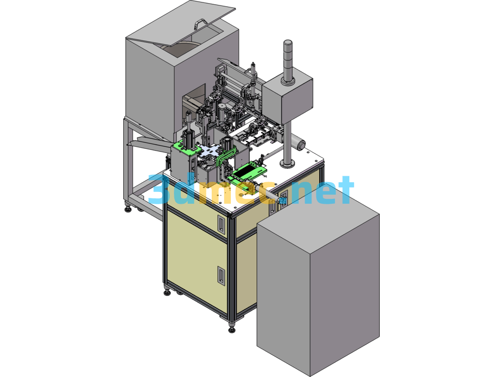 Motor Magnetic Strip Assembly Machine - 3D Model SolidWorks Free Download