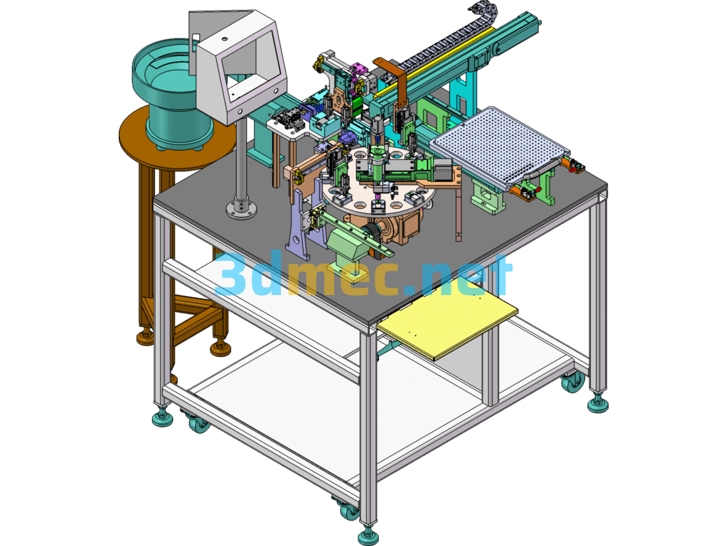 LED Assembly Machine, Automatic LED Lamp Assembly Machine - 3D Model SolidWorks Free Download