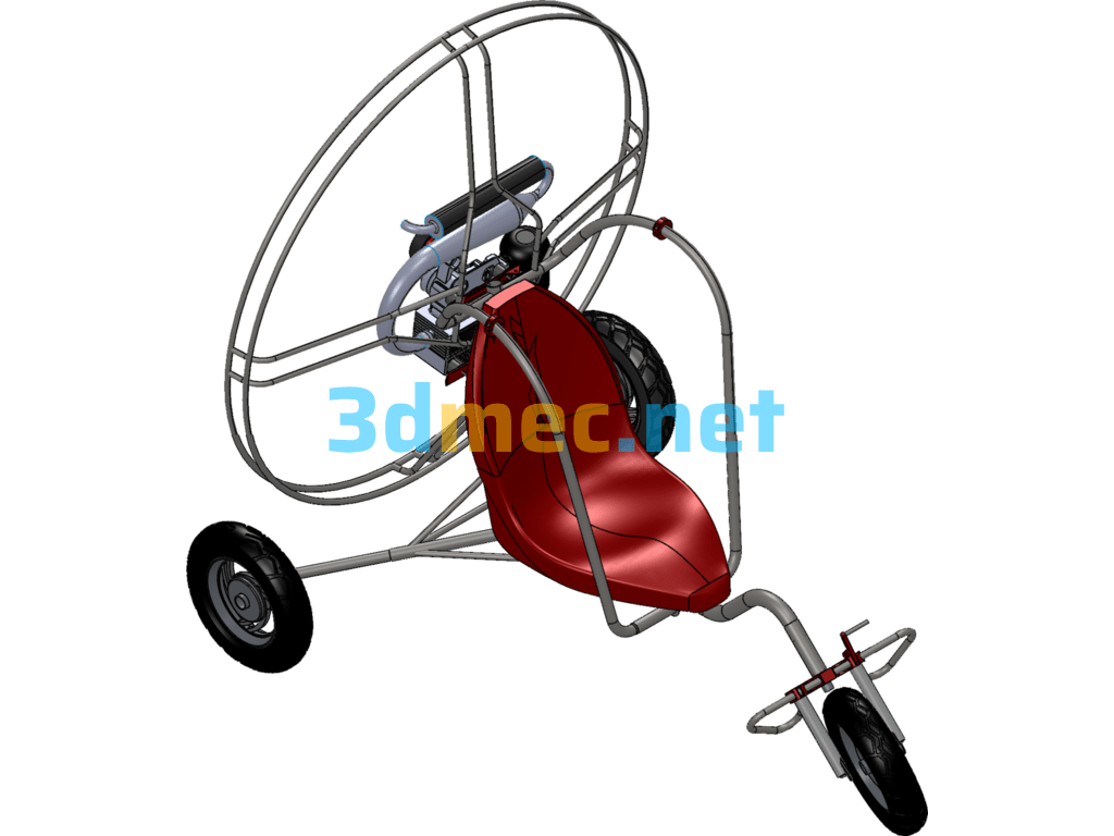 Flying Tricycle - 3D Model SolidWorks Free Download