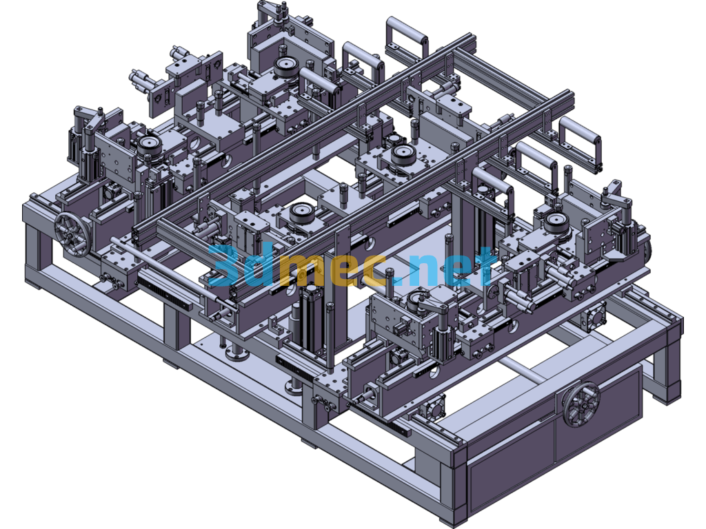 Fully Automatic Non-Overflow Glue Frame Pressing Machine - 3D Model SolidWorks Free Download