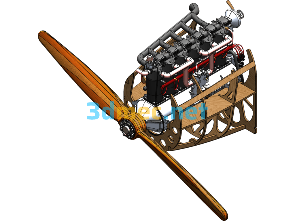 Engine Engine - 3D Model SolidWorks Free Download