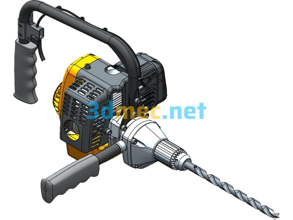 Impact Drill - 3D Model SolidWorks Free Download